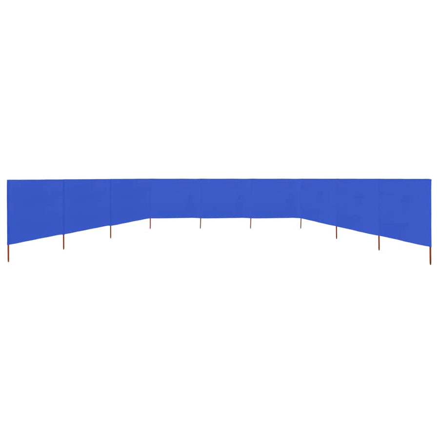 Windscherm 9-Panelen Stof Azuur 1200 x 120 cm Blauw