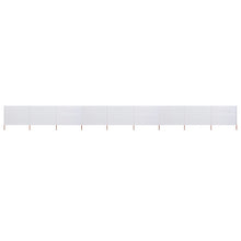 Windscherm 9-Panelen Stof 1200 x 160 cm Zandwit