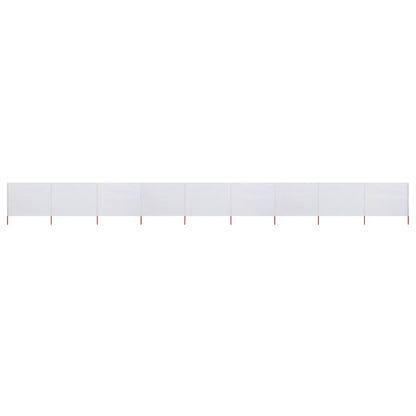 Windscherm 9-Panelen Stof 1200 x 160 cm Zandwit