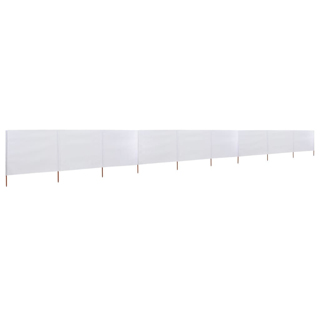 Windscherm 9-Panelen Stof 1200 x 160 cm Zandwit