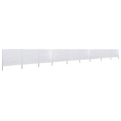 Windscherm 9-Panelen Stof 1200 x 160 cm Zandwit