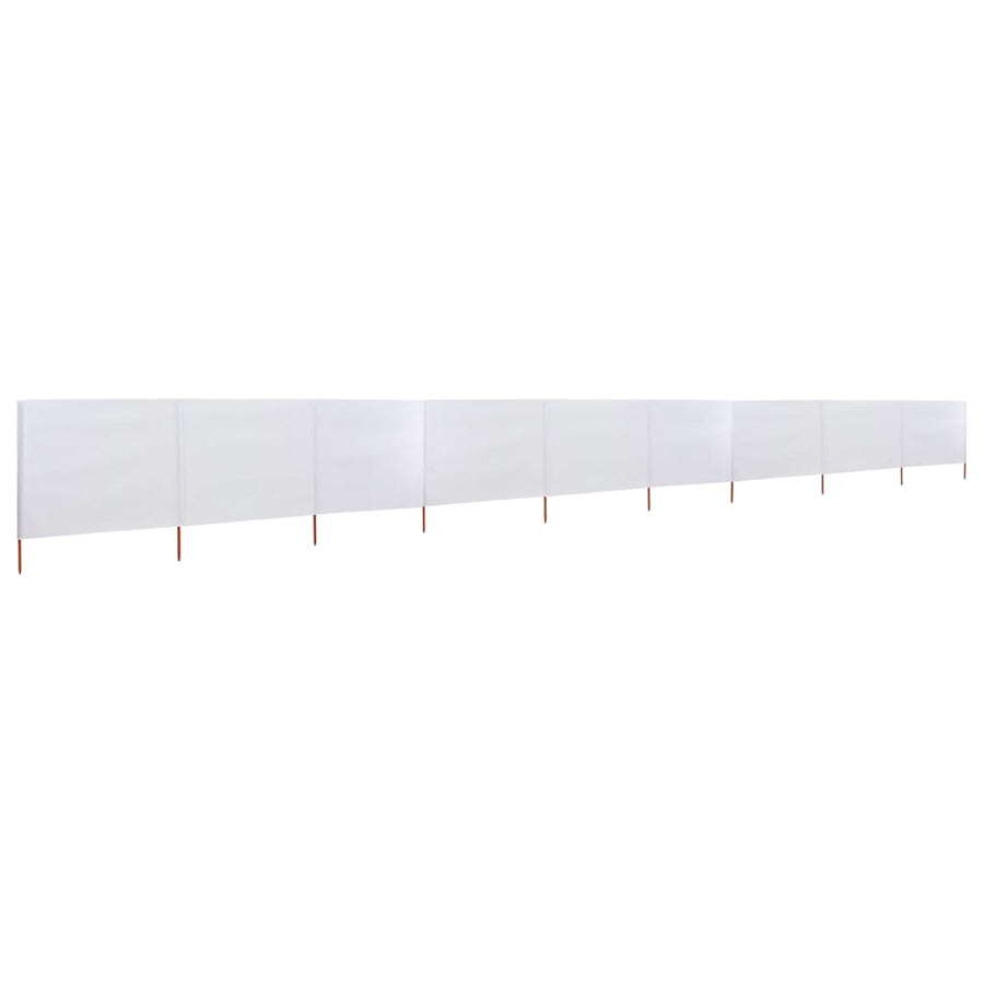 Windscherm 9-Panelen Stof 1200 x 160 cm Zandwit