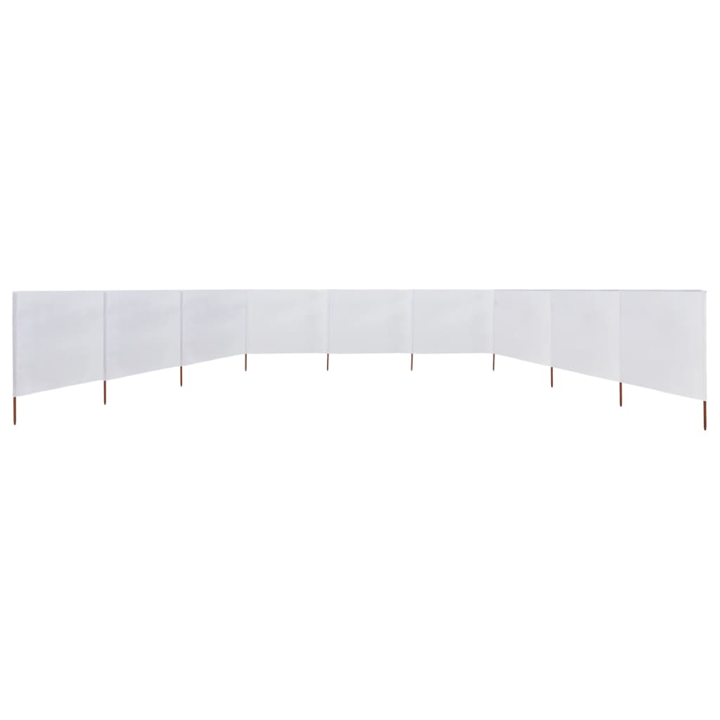 Windscherm 9-Panelen Stof 1200 x 160 cm Zandwit