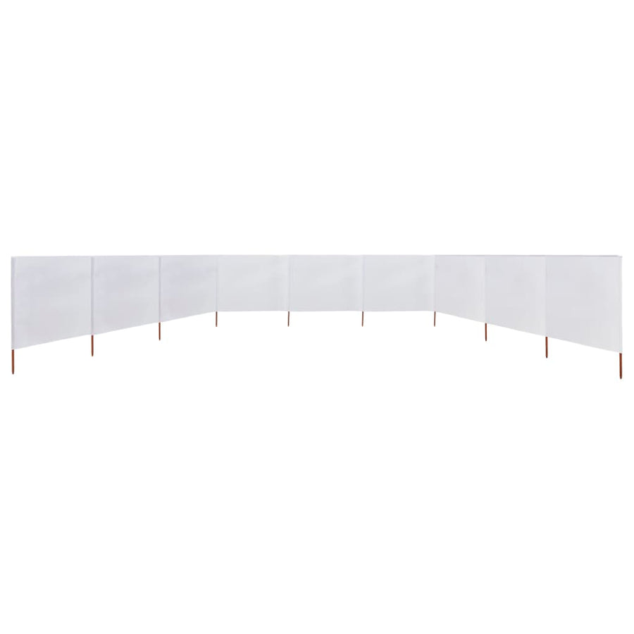 Windscherm 9-Panelen Stof 1200 x 160 cm Zandwit