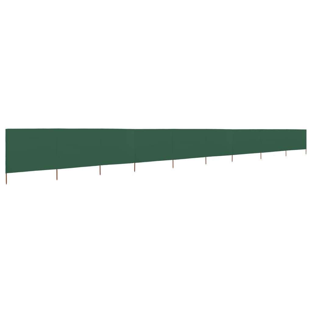 Windscherm 9-Panelen Stof 1200 x 160 cm Groen