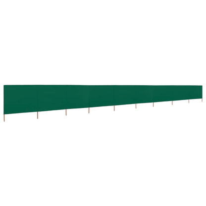 Windscherm 9-Panelen Stof 1200 x 160 cm Groen