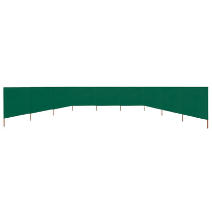 Windscherm 9-Panelen Stof 1200 x 160 cm Groen