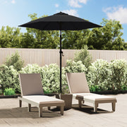 Parasol 200x224 cm aluminium zwart kantelbaar