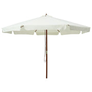 Parasol 330 cm zandwit houten paal