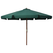 Parasol 330 cm groen houten paal