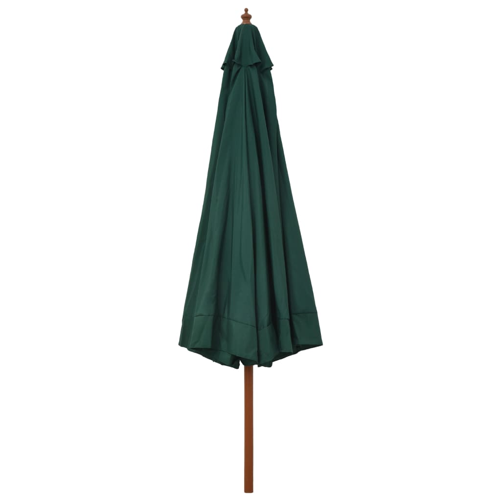 Parasol Met Houten Paal 330 Cm Groen