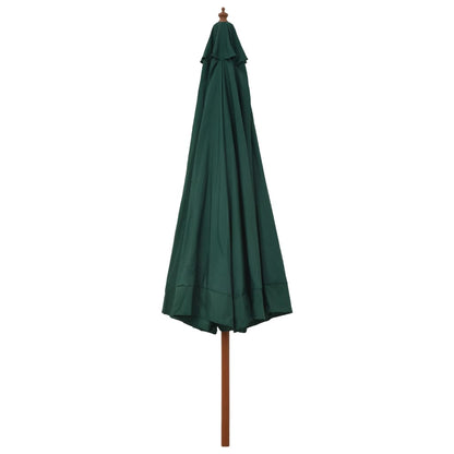 Parasol Met Houten Paal 330 Cm Groen