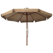 Parasol Met Houten Paal 330 Cm Taupe