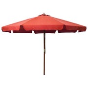Parasol 330 cm terracottakleurig houten paal