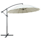 Zweefparasol 3 m wit aluminium