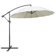 Zweefparasol 3 m wit aluminium