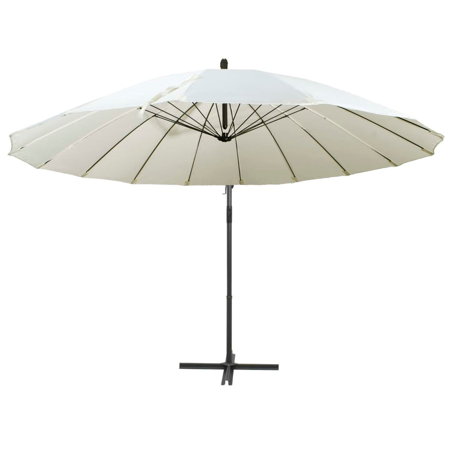 Zweefparasol Met Aluminium Paal 3 M Wit