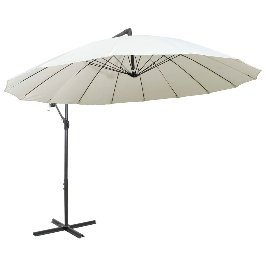 Zweefparasol Met Aluminium Paal 3 M Wit