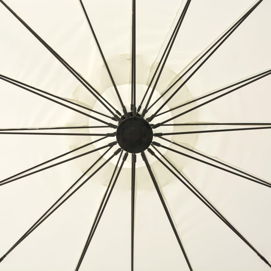 Zweefparasol Met Aluminium Paal 3 M Wit