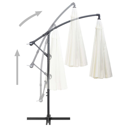 Zweefparasol Met Aluminium Paal 3 M Wit