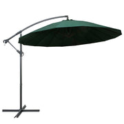 Zweefparasol 3 m groen aluminium