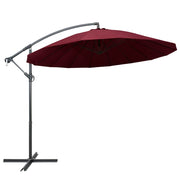 Zweefparasol 3 m bordeauxrood aluminium
