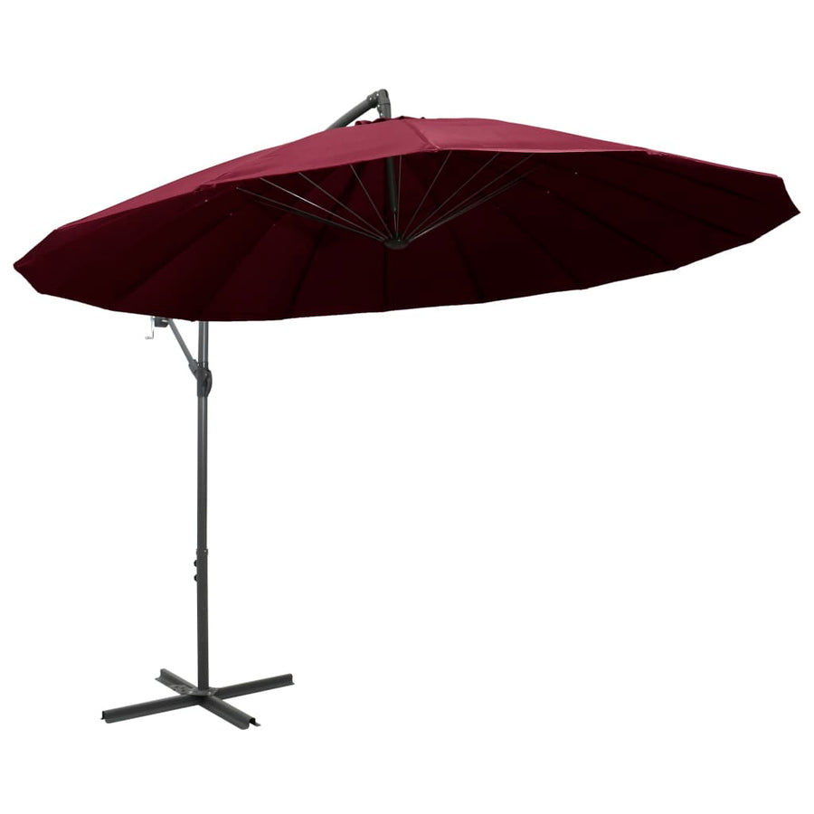 Zweefparasol Met Aluminium Paal 3 M Bordeauxrood