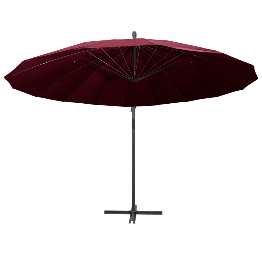 Zweefparasol Met Aluminium Paal 3 M Bordeauxrood