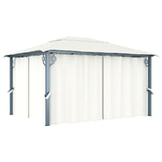 Prieel 400x300 cm aluminium crème