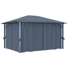 Gazebo with Curtain Aluminium 400 x 300 cm