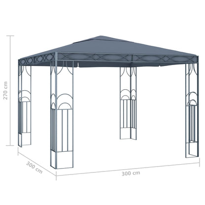 Prieel 300 x 300 cm Antraciet