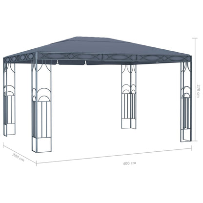 Prieel 400 x 300 cm Antraciet