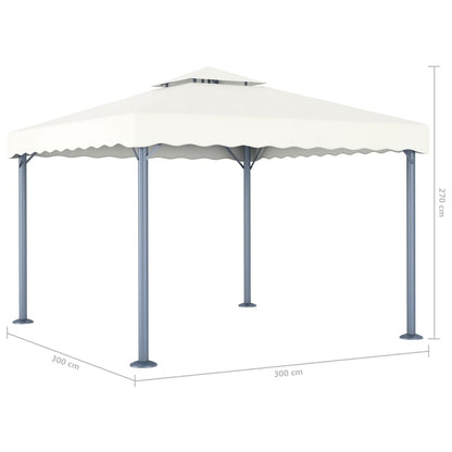 Prieel 300X300 Cm Aluminium Crème