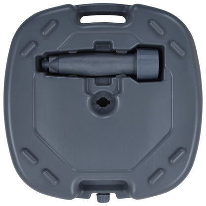 Parasolvoet Draagbaar Gevuld Met Zand/Water Grijs