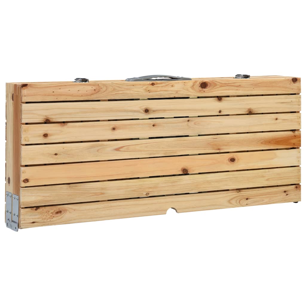 Campingtafel Inklapbaar Met 4 Zitjes Staal En Aluminium Bruin