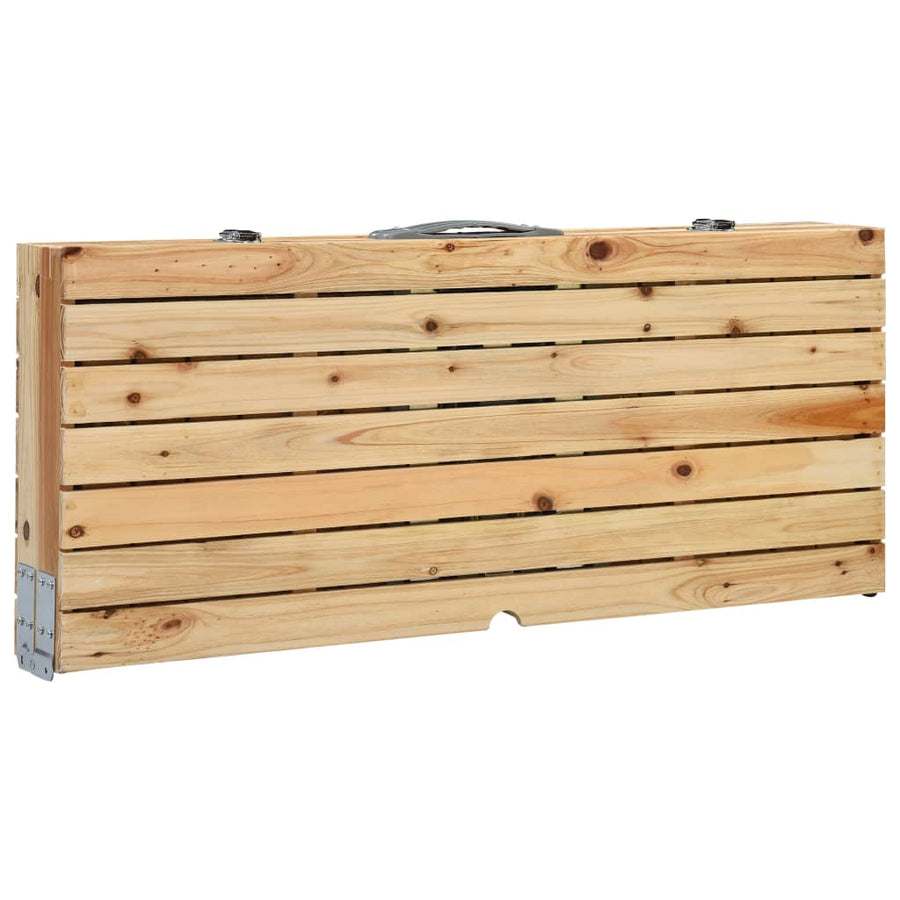 Campingtafel Inklapbaar Met 4 Zitjes Staal En Aluminium Bruin
