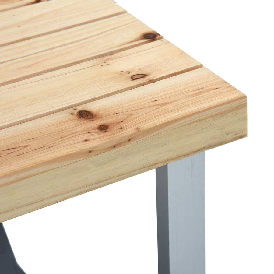 Campingtafel Inklapbaar Met 4 Zitjes Staal En Aluminium Bruin