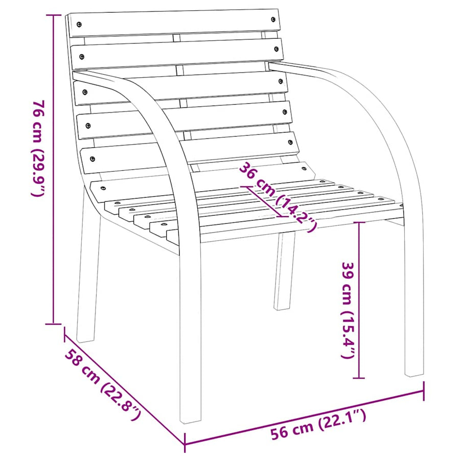Tuinstoelen Hout Bruin