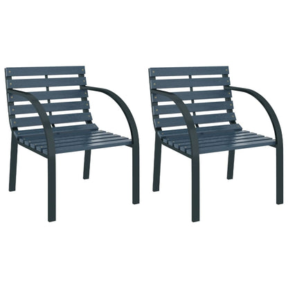 Tuinstoelen 2 St Hout Grijs