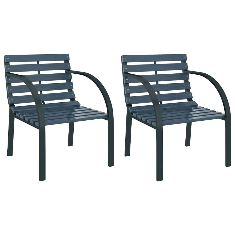 Tuinstoelen 2 St Hout Grijs