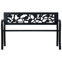 Tuinbank Staal Zwart 125 cm Rozen