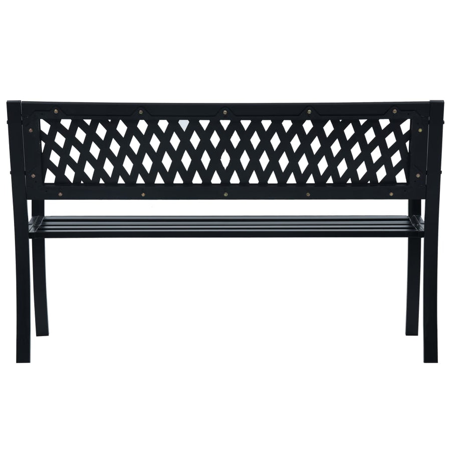 Tuinbank 125 cm staal zwart 1 125 cm Zwart
