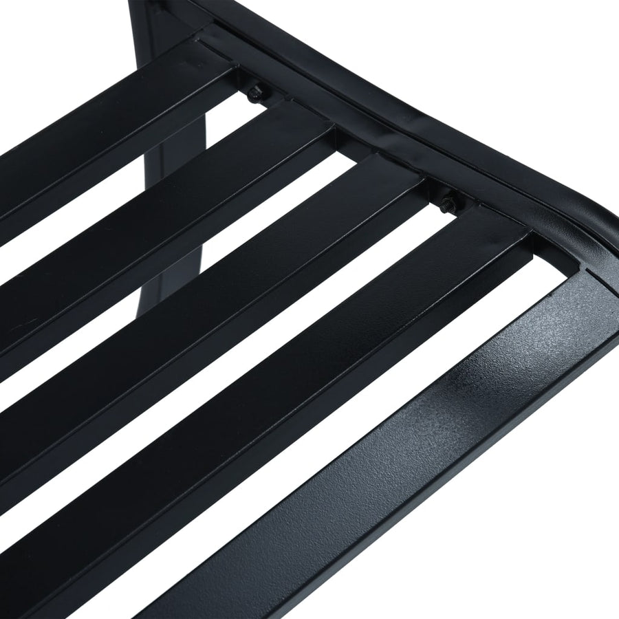 Tuinbank 125 cm staal zwart 1 125 cm Zwart
