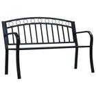 Garden bench 125 cm steel black