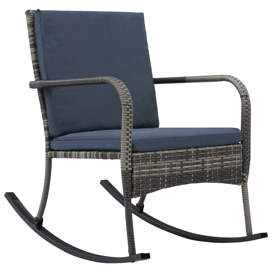 Tuinschommelstoel Poly Rattan Antraciet