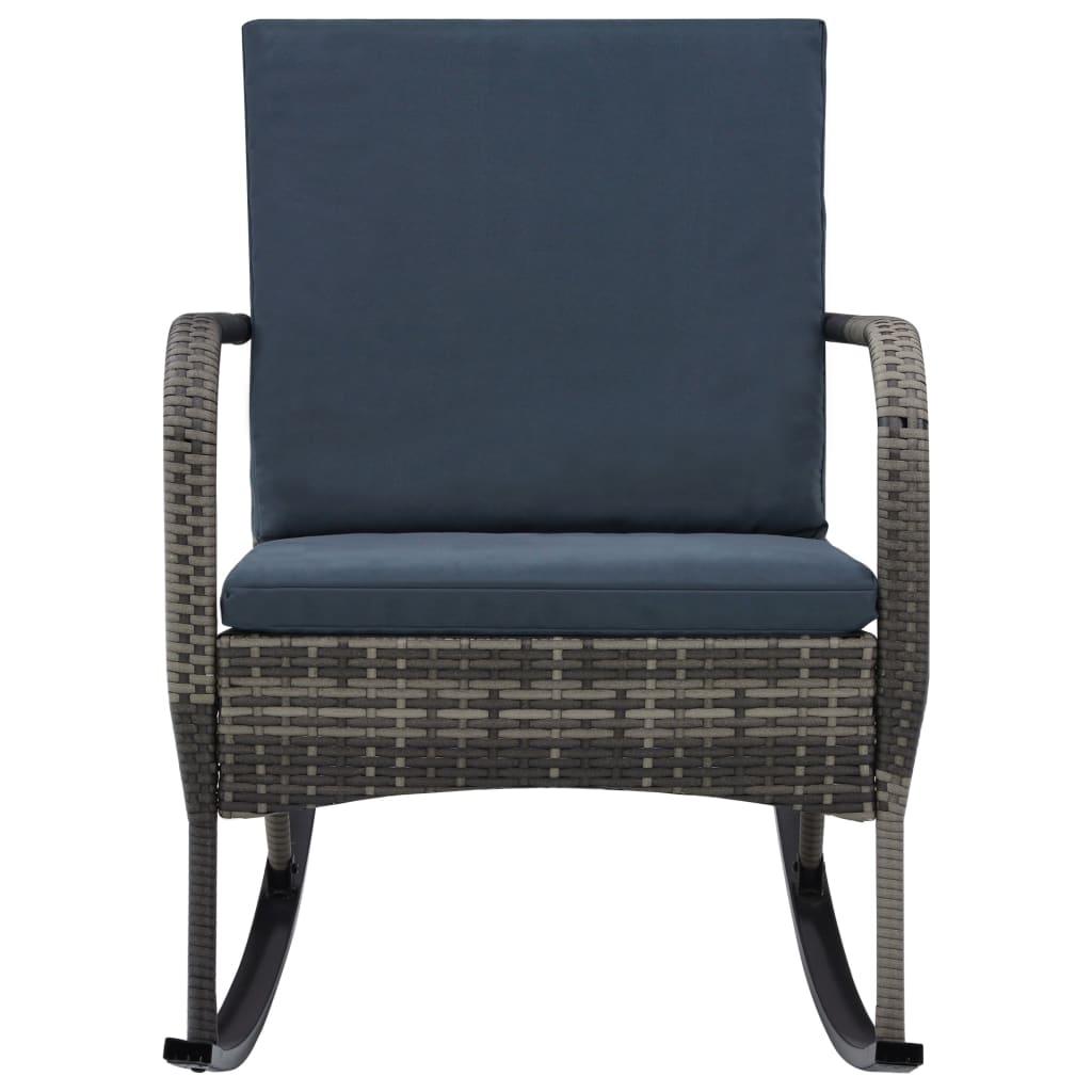 Tuinschommelstoel Poly Rattan Antraciet