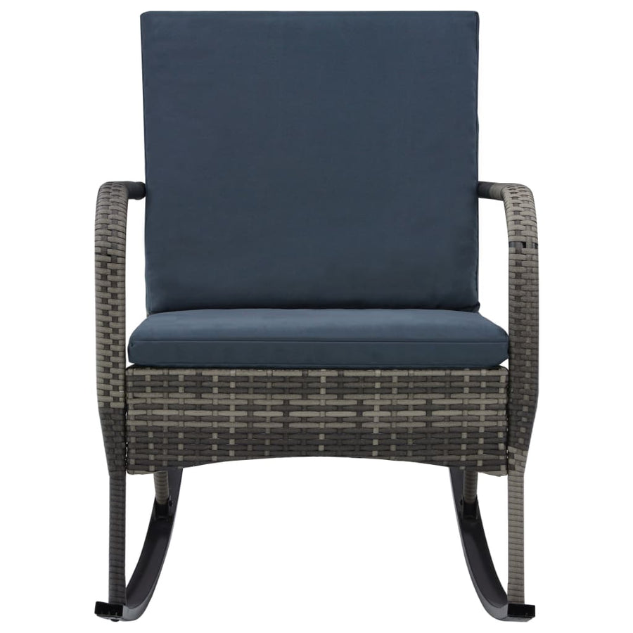 Tuinschommelstoel Poly Rattan Antraciet