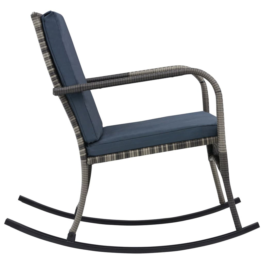 Tuinschommelstoel Poly Rattan Antraciet