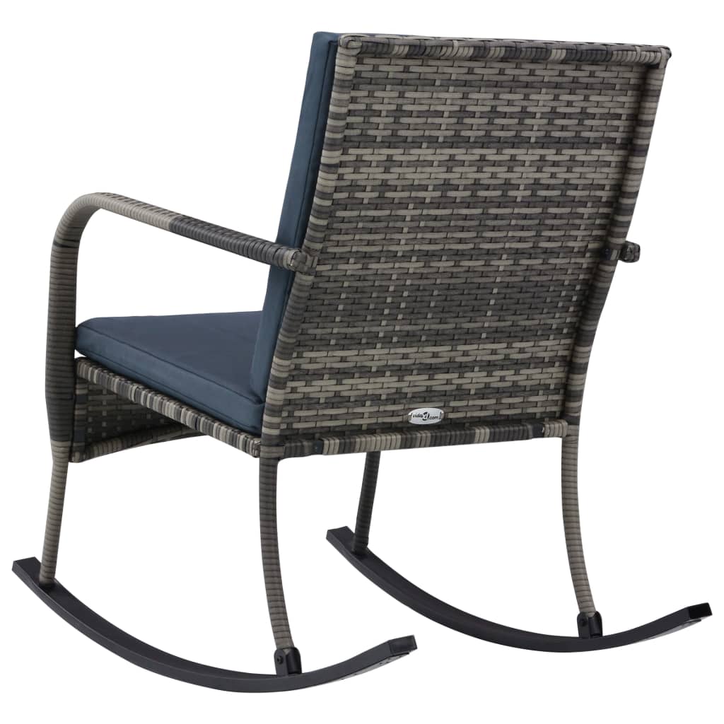 Tuinschommelstoel Poly Rattan Antraciet