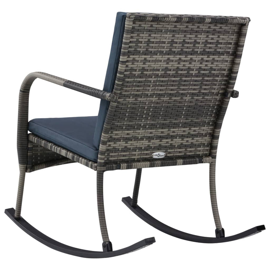 Tuinschommelstoel Poly Rattan Antraciet